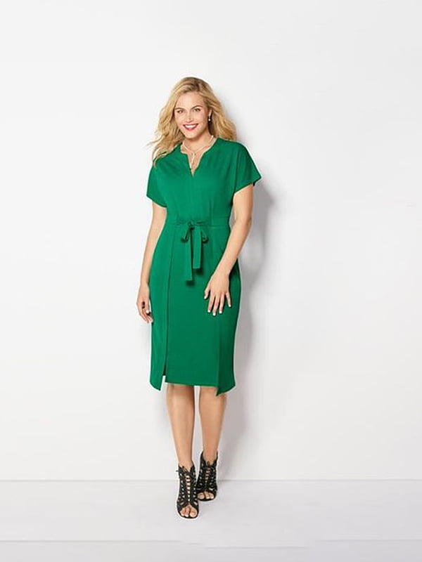 Платье-футляр зеленое | 6270606