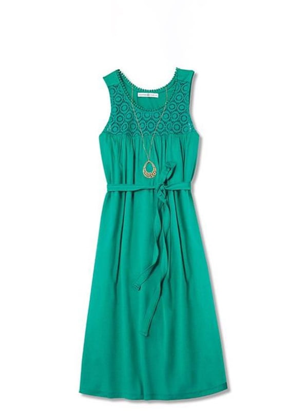 Платье А-силуэта зеленое | 6270620