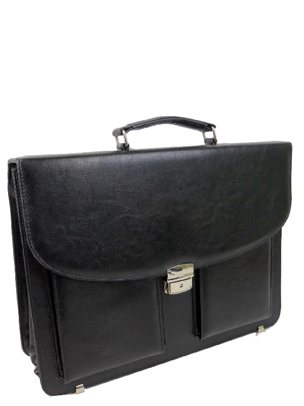 Чоловічий діловий портфель з екошкіри Exclusive 722900 чорний | 6277462