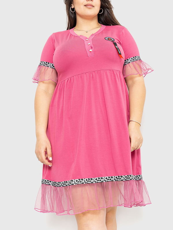 Платье А-силуэта розовое | 6280735