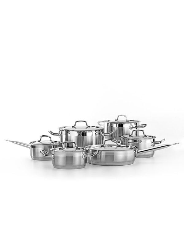 Набор посуды из 12 предметов profi line Nois нержавеющая сталь | 6294448
