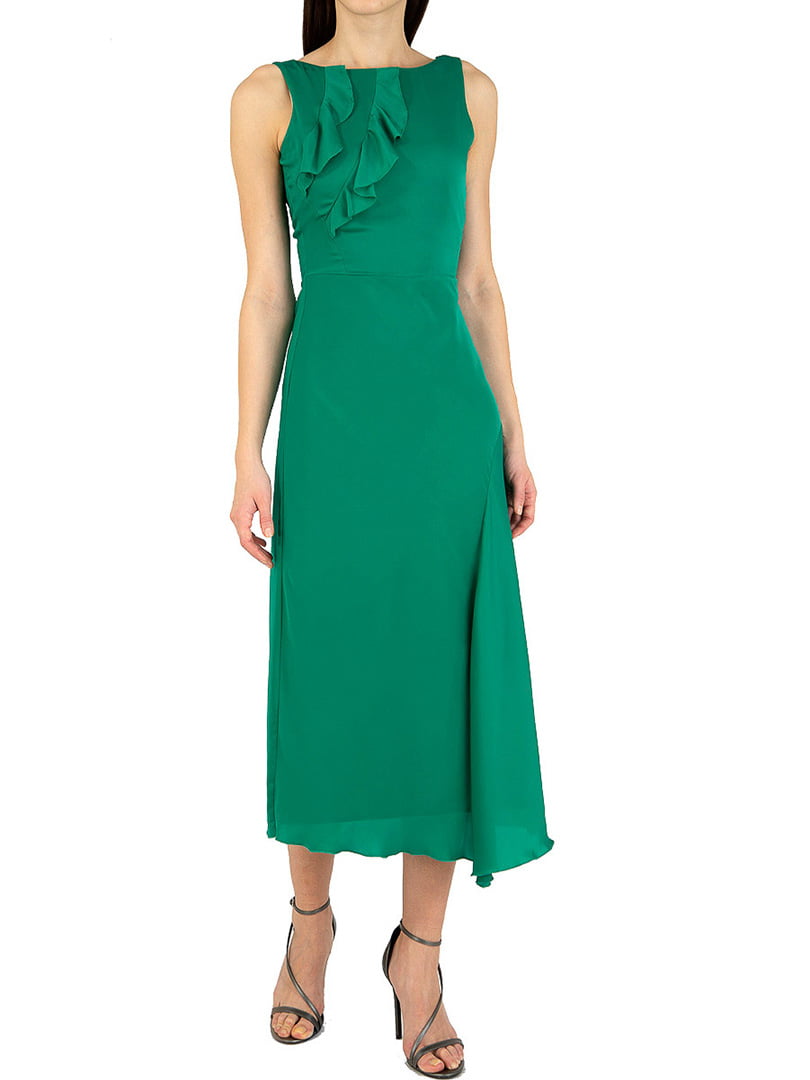 Платье А-силуэта зеленое | 6296562