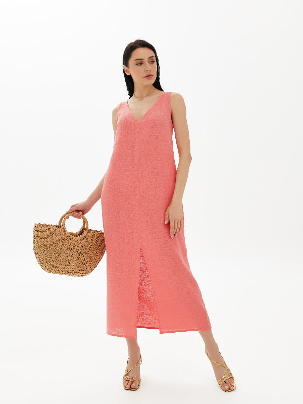 Сукня а-силуету коралового кольору | 6299694