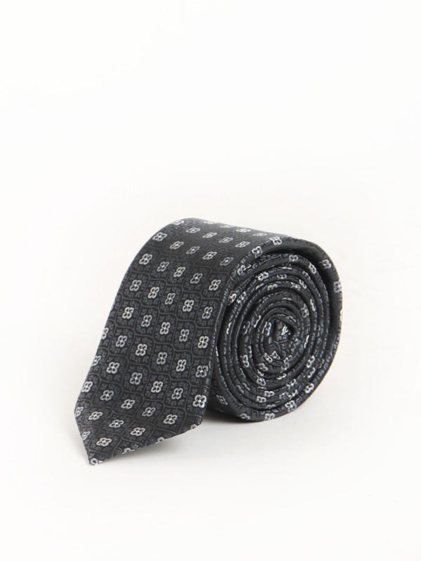 Краватка сіра у принт | 6301691