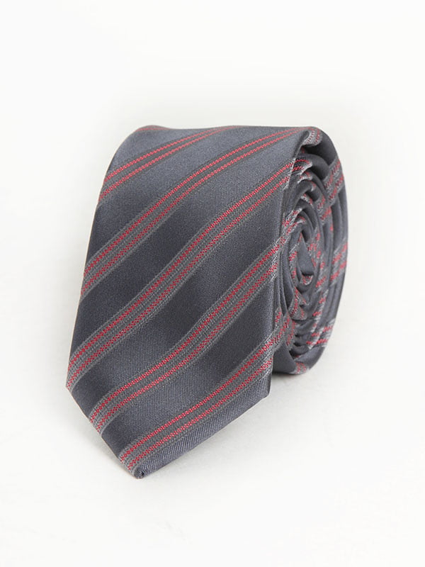 Краватка сіра з принтом | 6301767