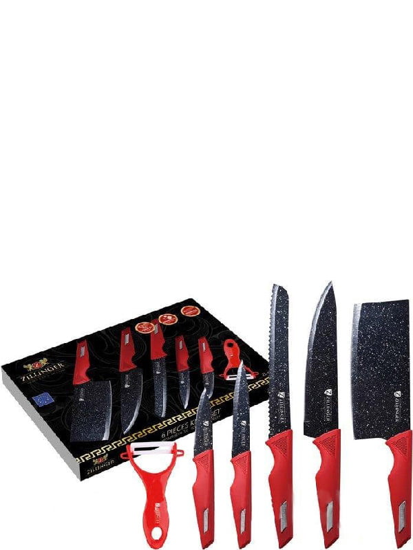 Набір ножів з мармуровим покриттям 6 предметів | 6309666