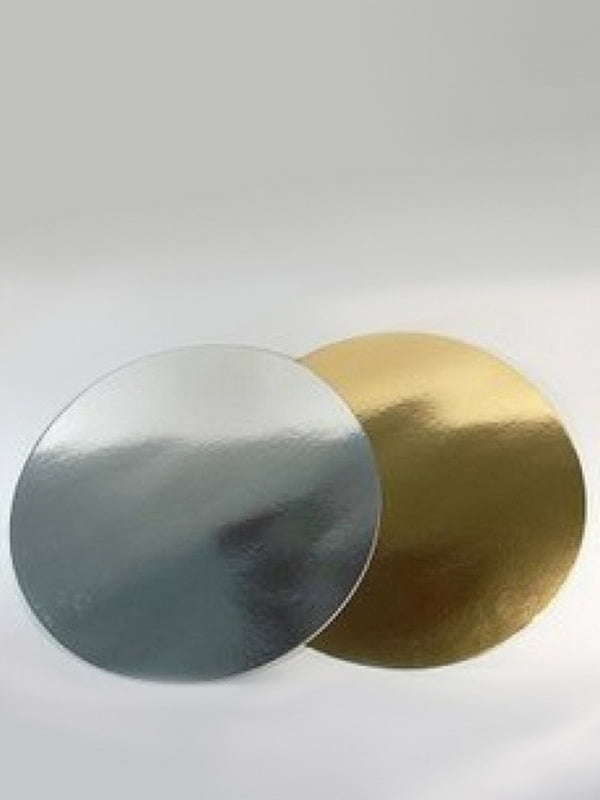 Підкладка для торта кругла золотого та срібного кольору D 360 мм (уп 20 шт) | 6309922
