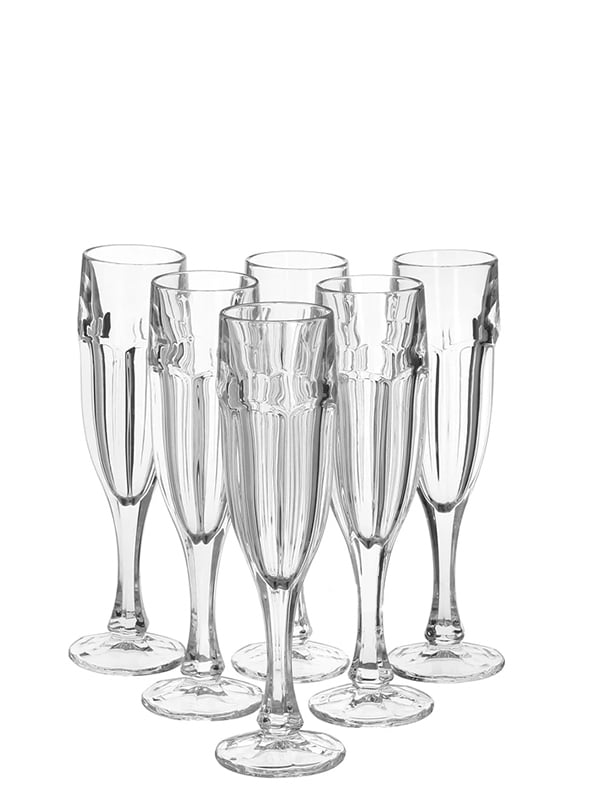 Набор бокалов для шампанского 6 шт. 150 мл | 6314608