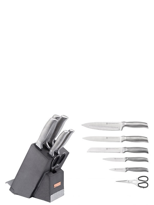 Набор ножей с подставкой 6 предметов | 6316981