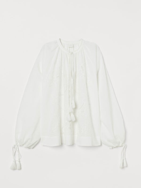 Блуза белая с вышивокй | 6350522