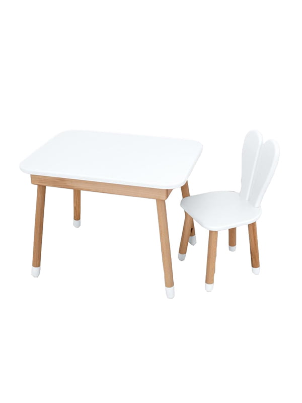 Столик зі стільцем дитячий ”зайчик”, білий | 6353596