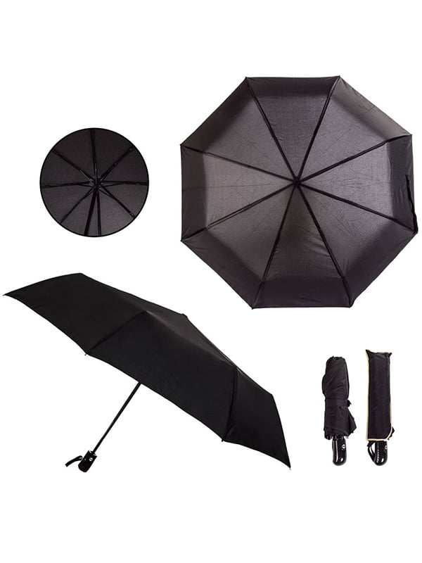 Зонт складной черный | 6354567