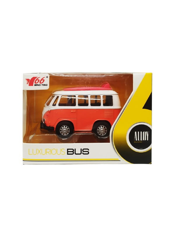 Автобус металевий дитячий інерційний коралового кольору | 6357833