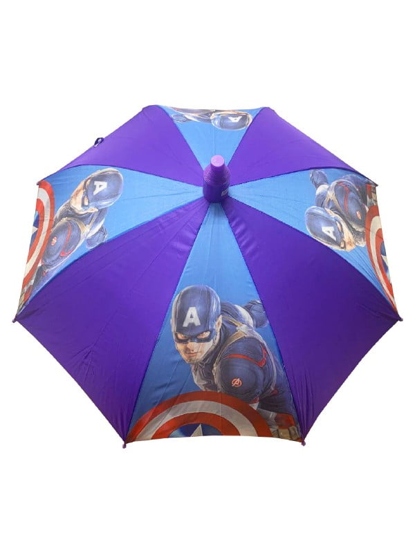 Зонтик трость фиолетовый, Капитан Америка (75 см) | 6358545