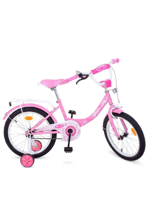 Велосипед детский розовый (18 дюймов) | 6359727