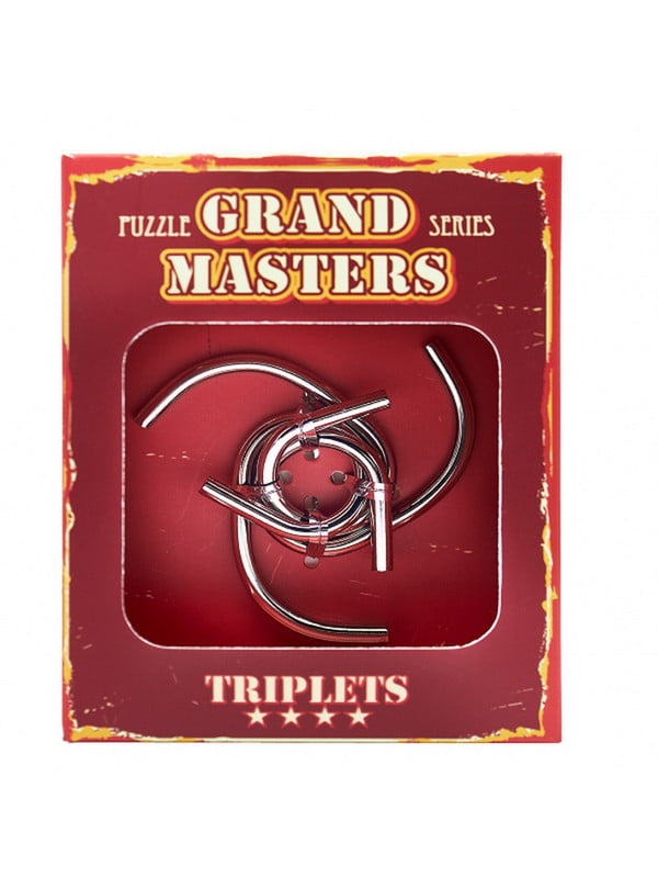 Grand Master Puzzles TRIPLETS red | Головоломка металлическая | 6364098