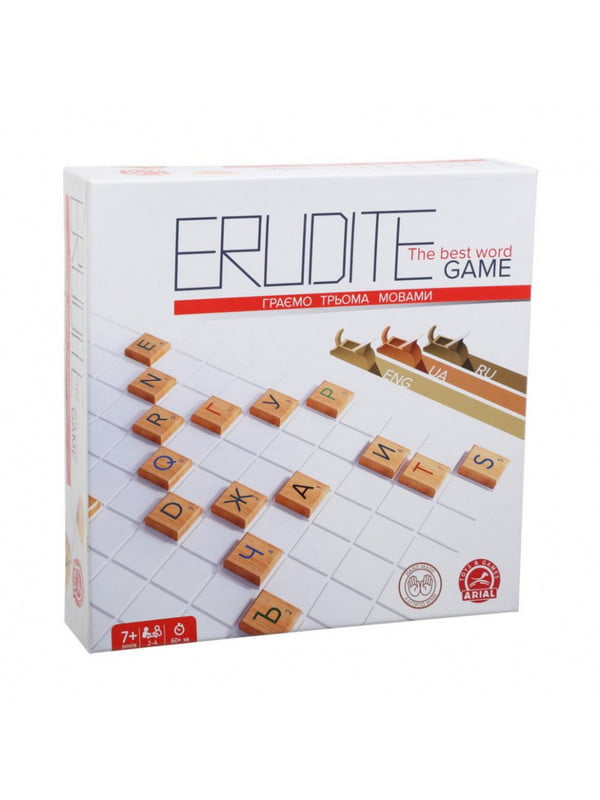 Настольная игра ERUDITE (Ерудит три языка) | 6365001