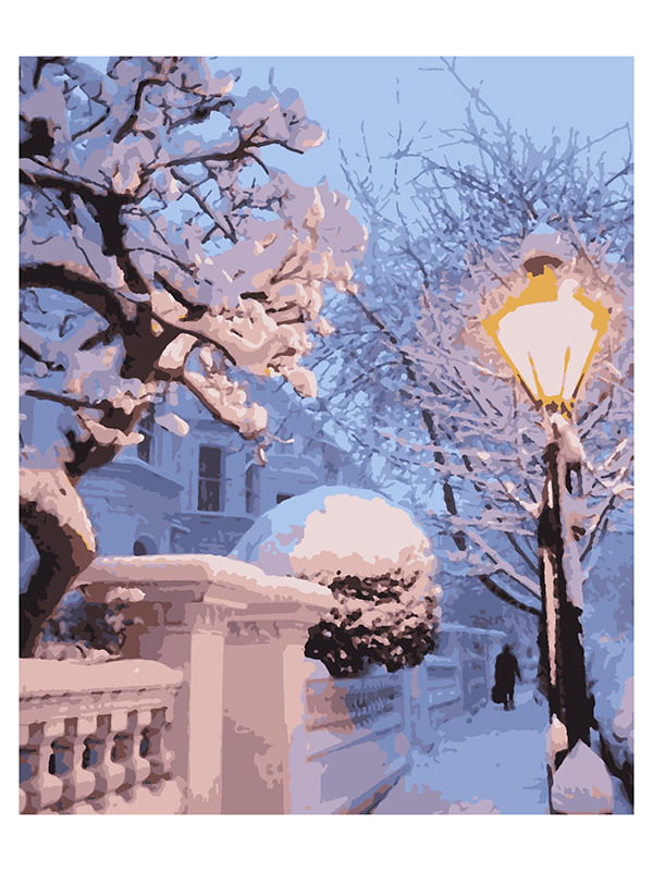 Картина по номерам Снежная зима (50x60 см) | 6366216