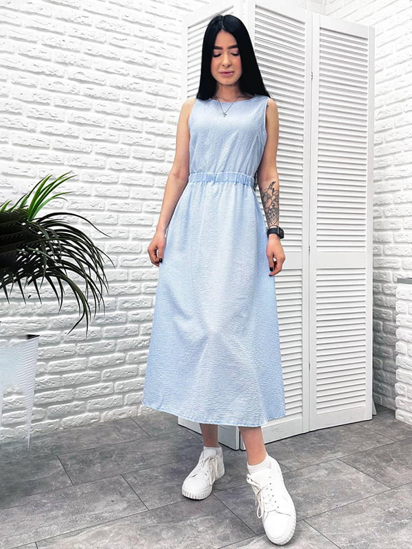 Сукня А-силуету блакитна | 6366709