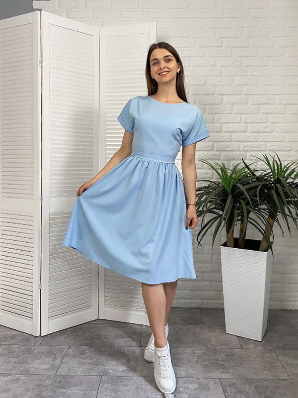 Сукня А-силуету блакитна | 6366745