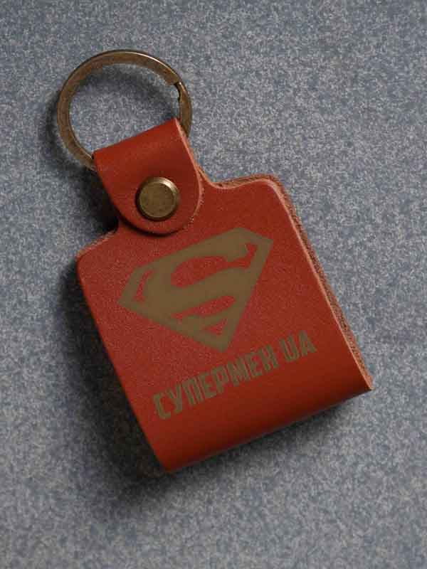 Брелок кожаный "Супермен UA" | 6376431