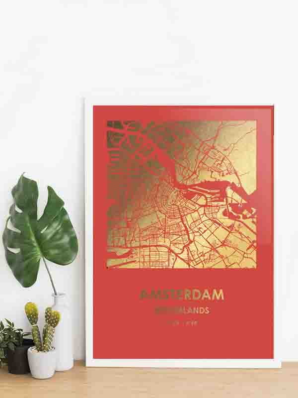 Постер "Амстердам / Amsterdam" фольгований А3 | 6378815