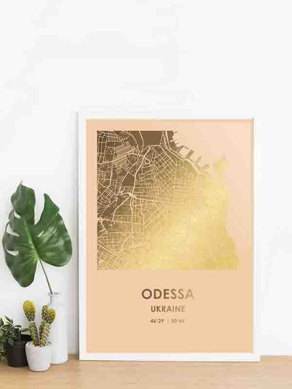 Постер "Одесса / Odessa" фольгированный А3 | 6378844