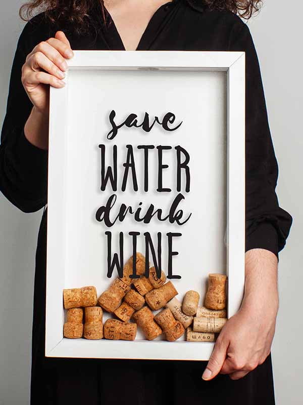 Рамка копилка "Save water drink wine" для пробок | 6378970