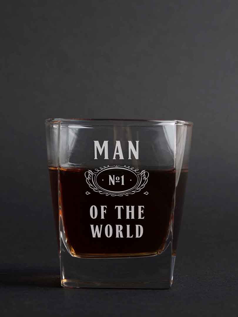 Стакан для виски "Man №1 of the world" | 6379458