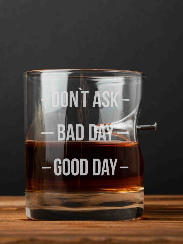 Склянка із цвяхом "Don`t ask. Bad day. Good day" | 6379561