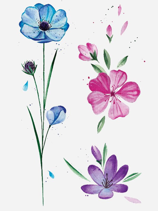 Тимчасове татуювання "Весняні квіти" | 6380167