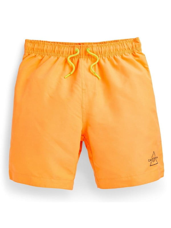 Шорты пляжные с внутренними плавками оранжевые | 6373589