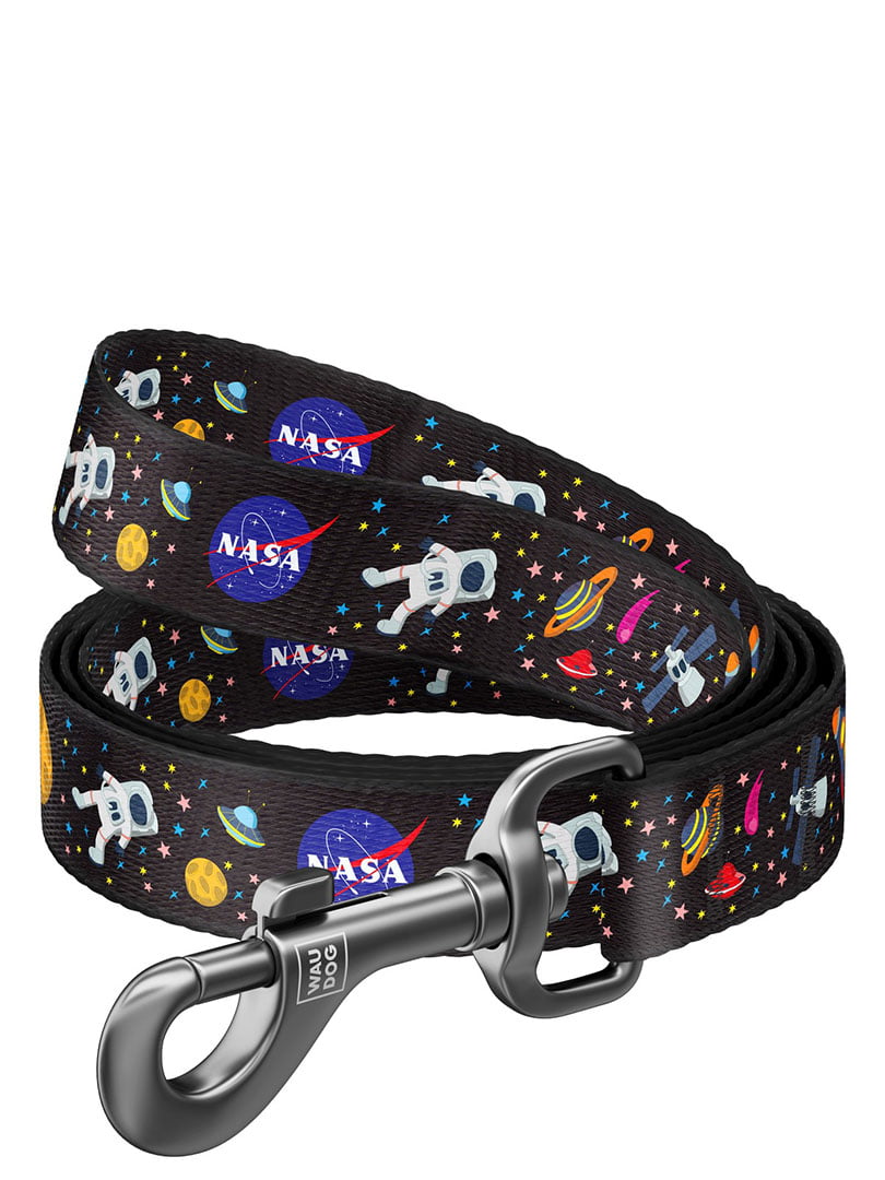 Нейлоновый поводок для собак Nylon с рисунком "NASA" 122 см 15 мм | 6388612