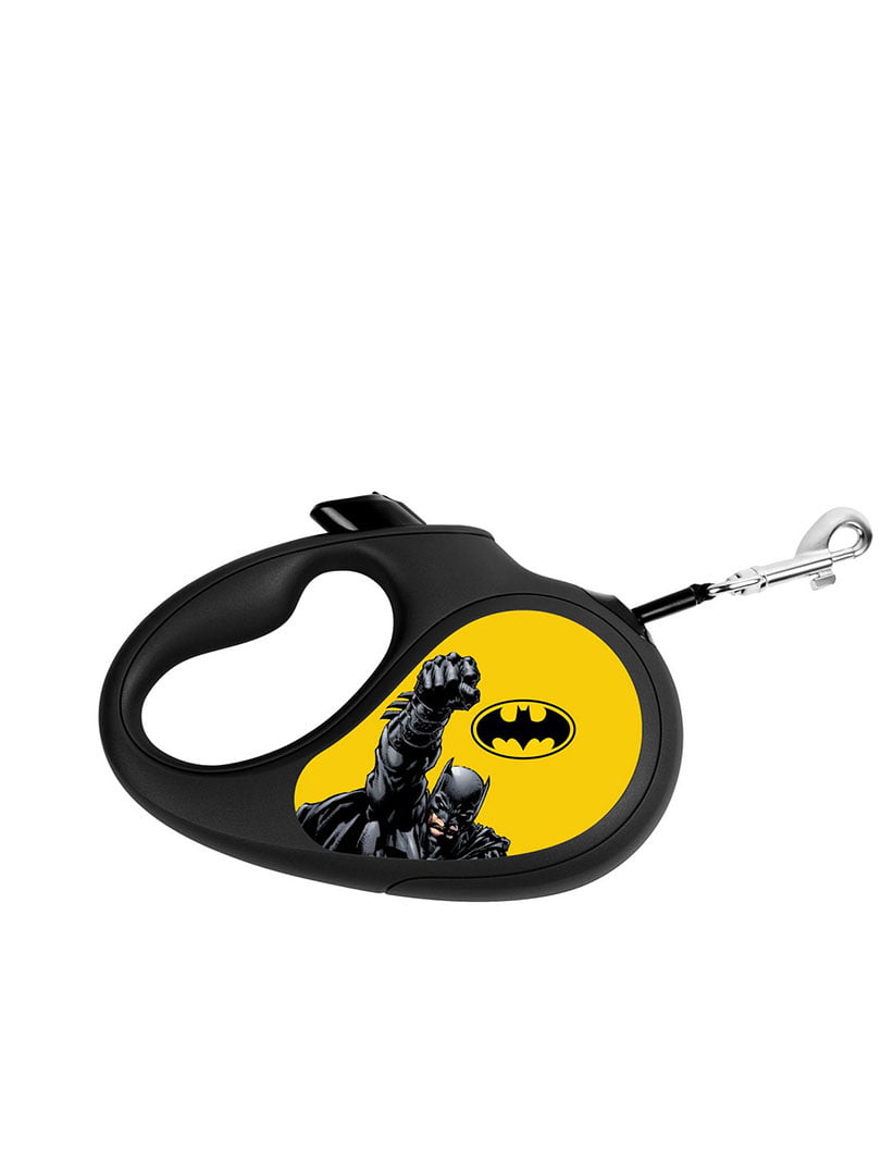 Повідець-рулетка з малюнком "Бетмен Жовтий", розмір S, для собак до 15 кг, 5 м | 6388694