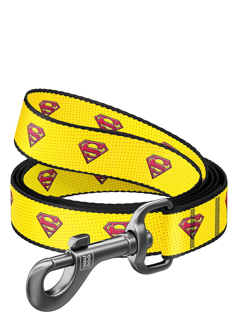 Нейлоновий повідець для собак Nylon з малюнком "Супермен 2" 122 см 15 мм | 6388794