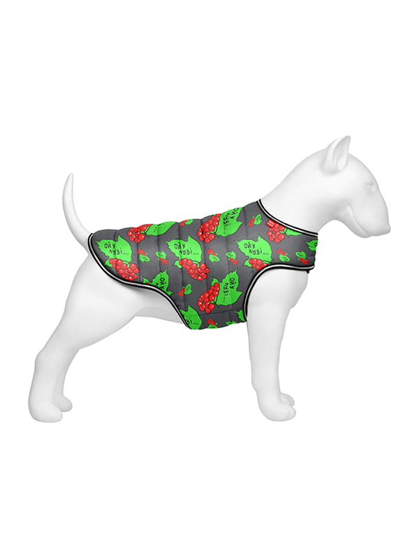 Курточка-накидка для собак, малюнок "Калина", розмір M | 6392410