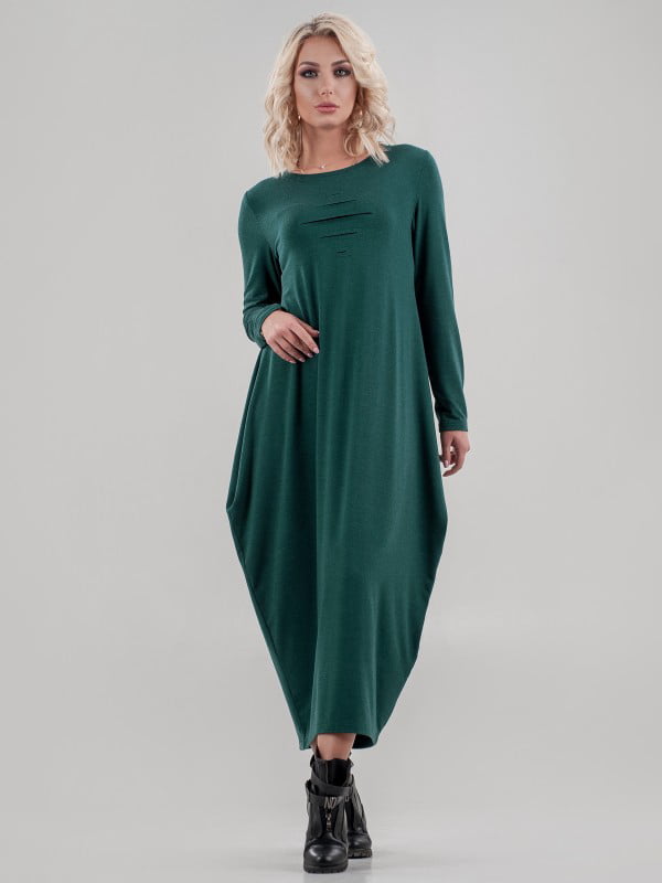 Платье-свитер зеленое | 6384736