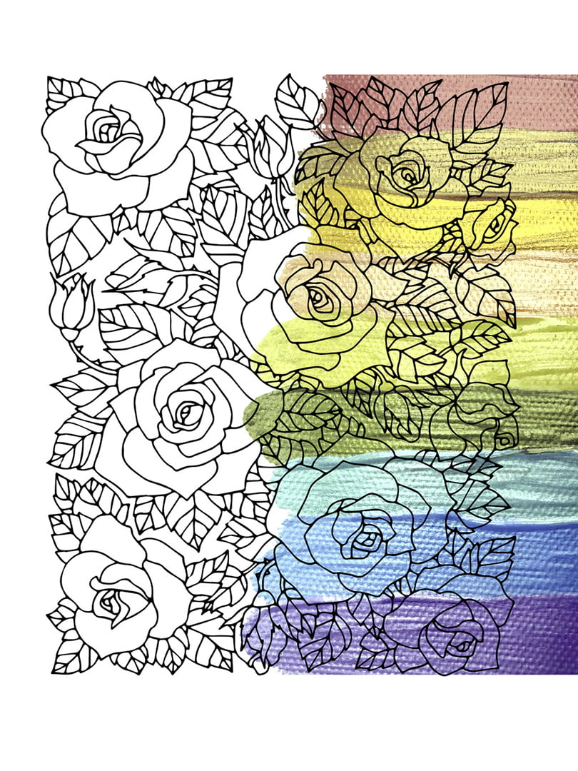 Картина за номерами "Вітраж. Троянди" (40х50 см) | 6424447