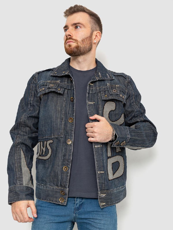 Куртка джинсова сіро-синя | 6430904