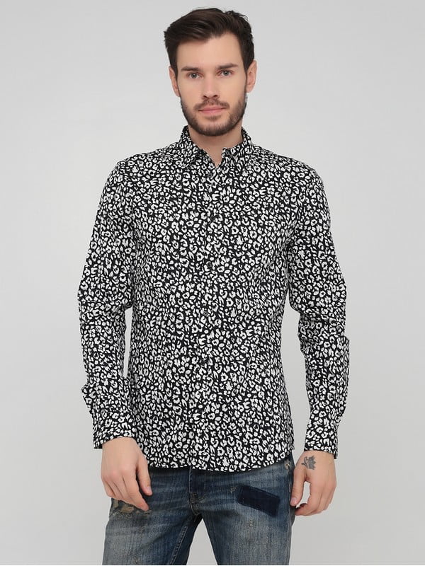 Рубашка в леопардовый принт | 6432929