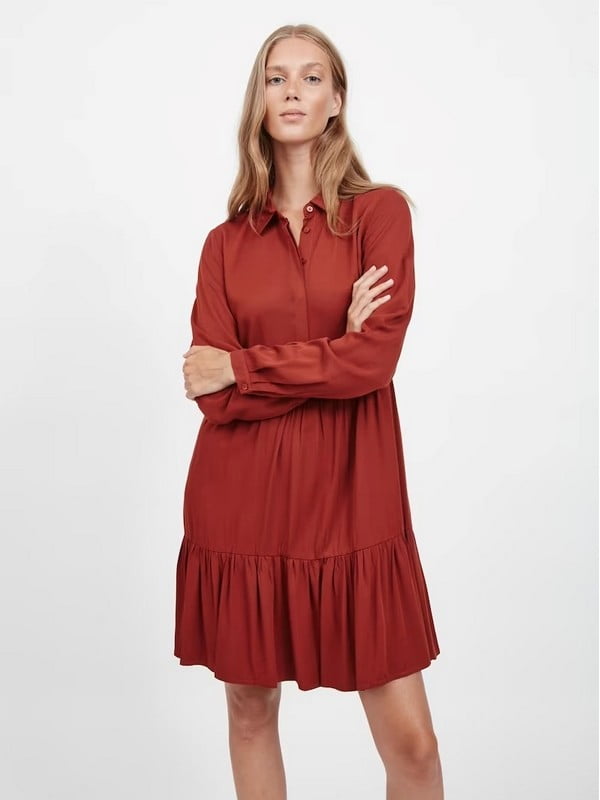 Сукня-сорочка теракотового кольору | 6434041