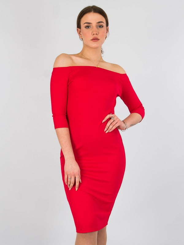 Сукня-футляр червона | 6434967