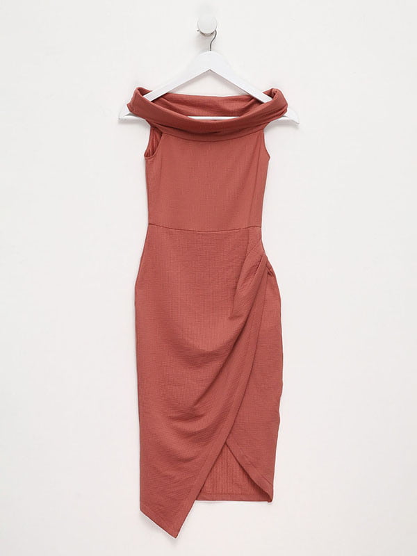 Сукня-футляр теракотового кольору | 6437741
