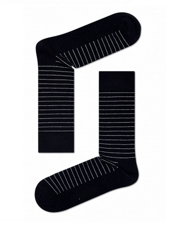 Шкарпетки чорні в смужку | 6443052