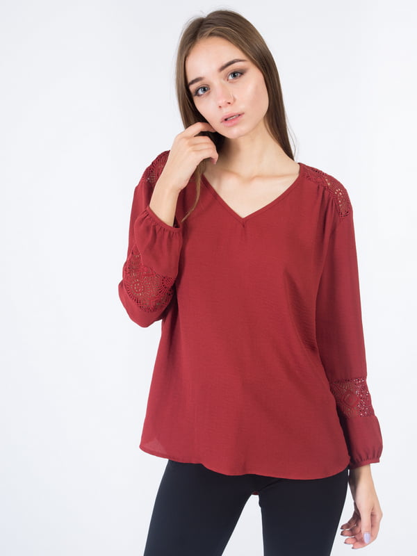 Блуза бордовая | 6445025