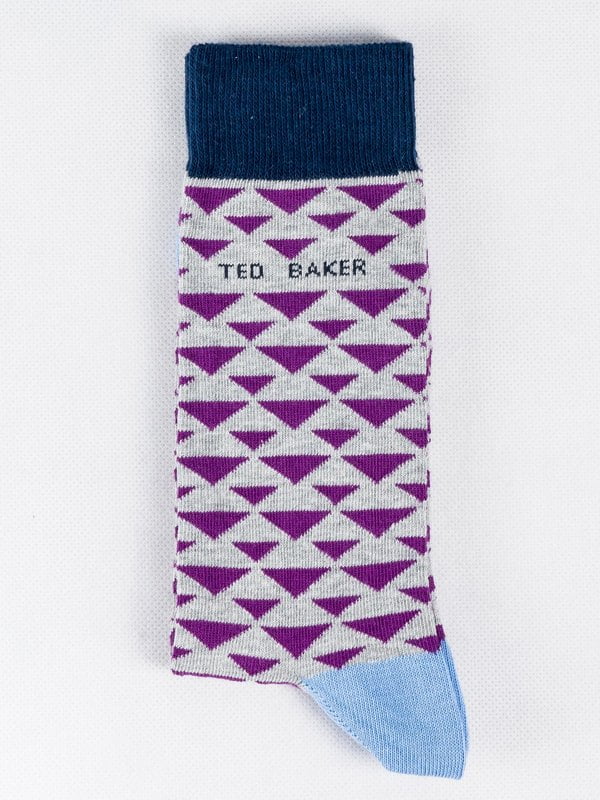 Шкарпетки сірі з принтом | 6445730