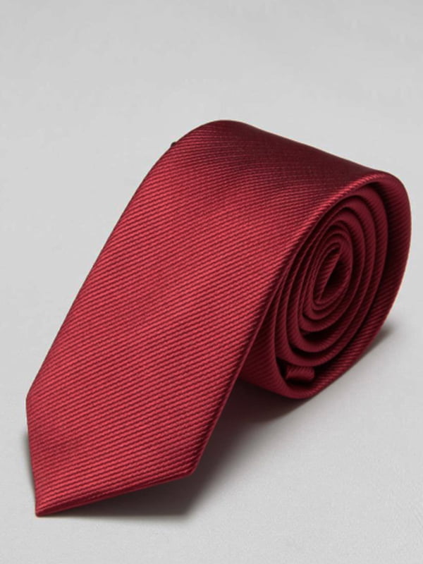 Краватка темно-червона вузька | 6458120