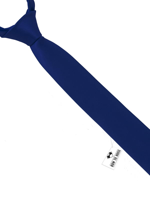 Краватка вузька темно-синя | 6458679