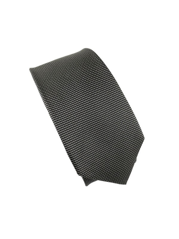 Краватка чорна з принтом | 6459007