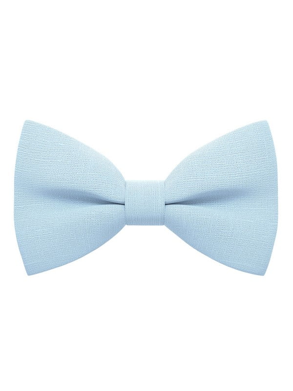 Краватка-метелик пастельно-блакитна льняна | 6459060
